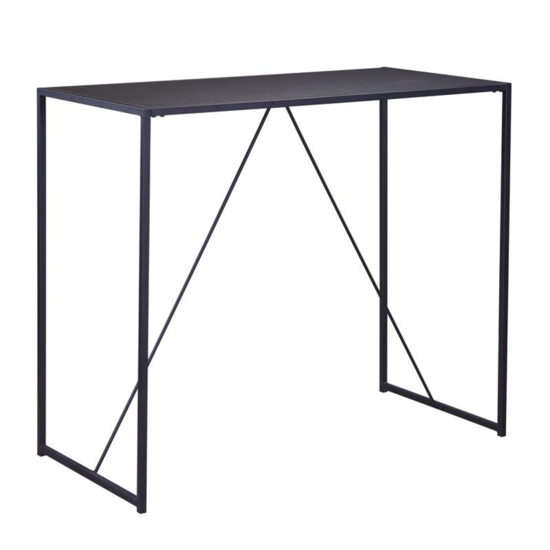 Table haute en métal et bois noir BRIPA