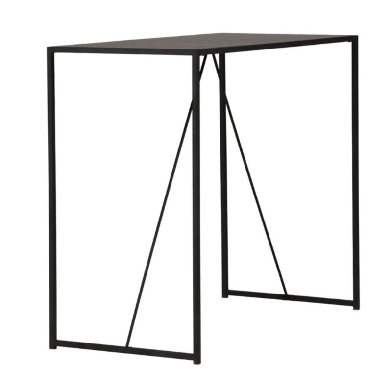 Table haute en métal et bois noir BRIPA