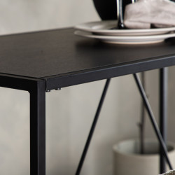 Table haute en métal et bois noir BRIPA