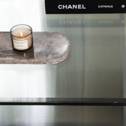Table basse carrée contemporaine en verre 90cm MAGLA