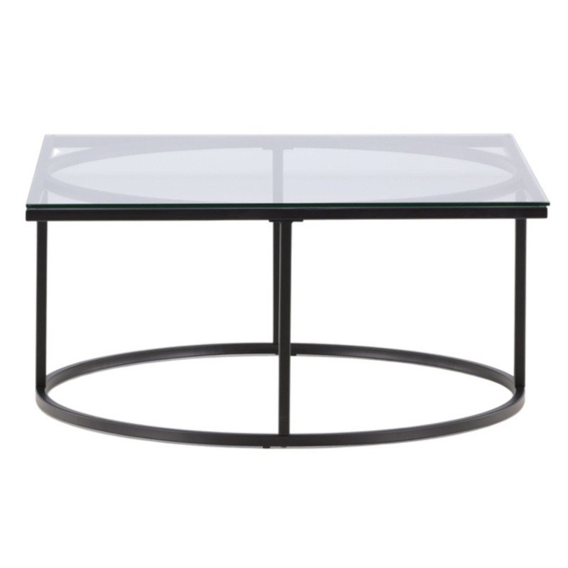 Table basse design en verre 90x90cm SKAI
