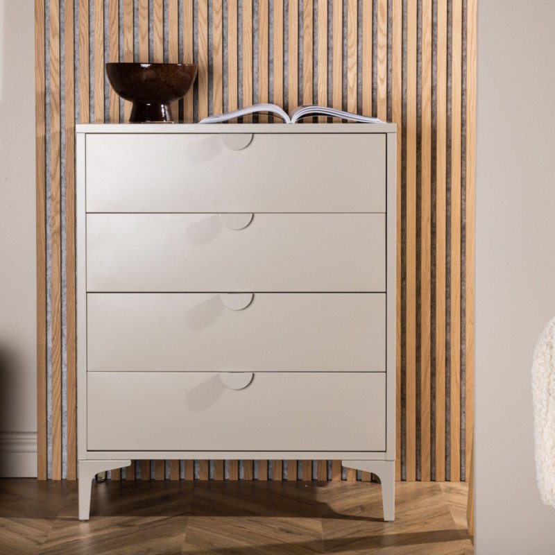 Commode tendance 4 tiroirs en métal LEYA