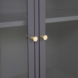Buffet bas avec portes vitrées en acier RIRI