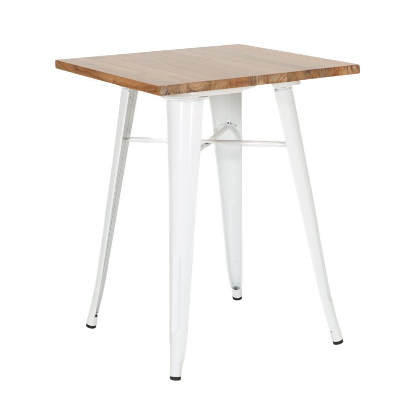 Petite table en métal et bois HILOPA