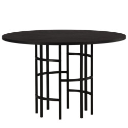 Table à manger cylindrique en bois et métal AELA