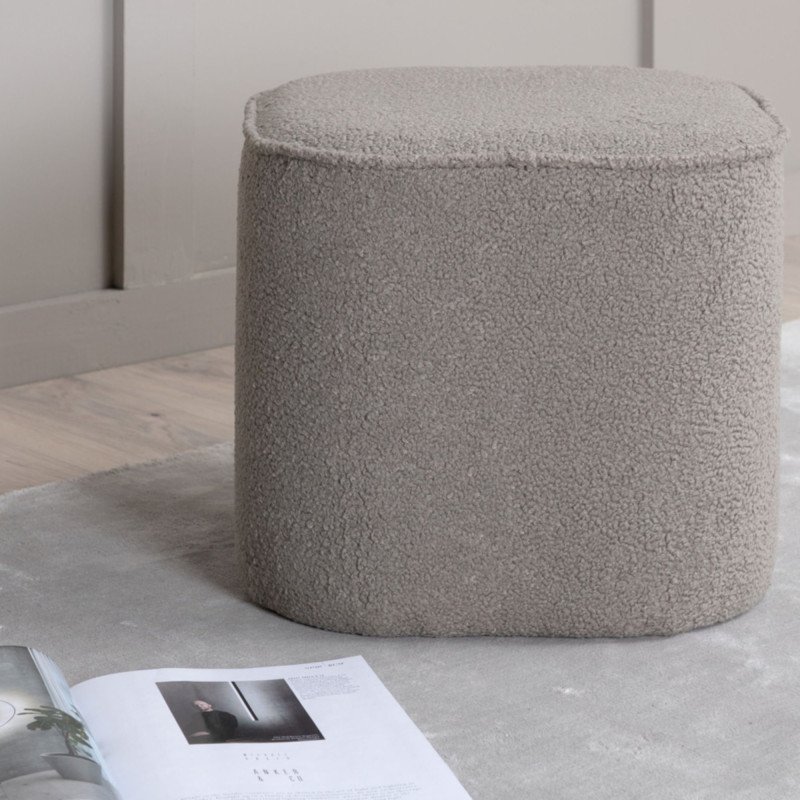 Pouf scandinave moderne en peluche POLMO