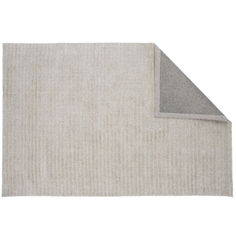 Tapis rectangulaire tendance en laine gris 300cm MATTHEW