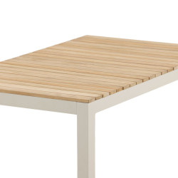 Table basse extérieur 120x70cm plateau bois BELL