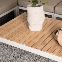Table basse extérieur 120x70cm plateau bois BELL