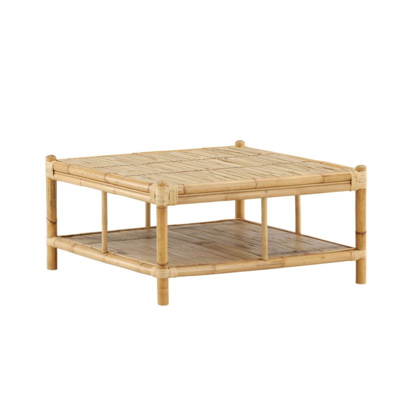 Table basse extérieur en bambou 90x90cm USHUAIA