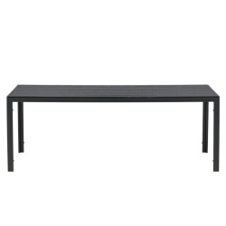Table de jardin scandinave en bois et métal CARINA