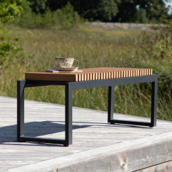 Banc d'extérieur moderne en bois et métal HEROS
