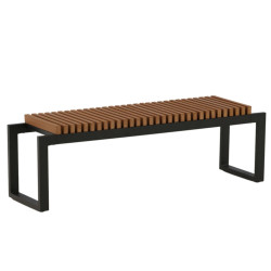 Banc d'extérieur moderne en bois et métal HEROS