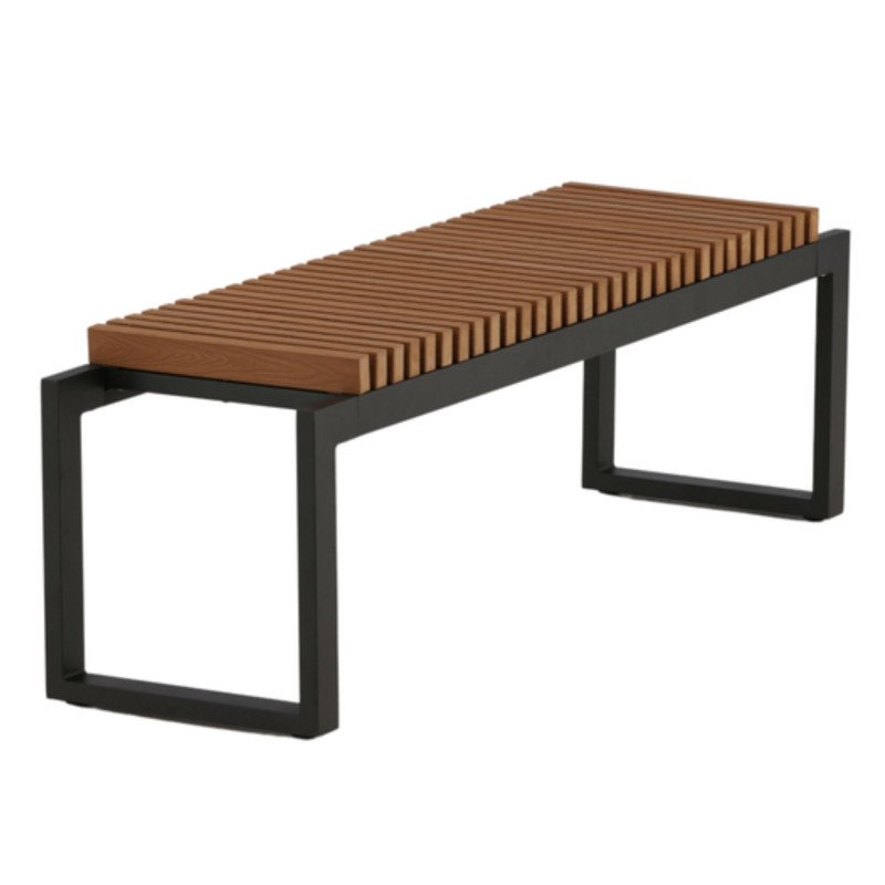 Banc d'extérieur moderne en bois et métal HEROS