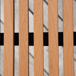 Banc d'extérieur moderne en bois et métal HEROS
