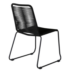 Lot de 2 chaises de jardin assise en corde CLARY
