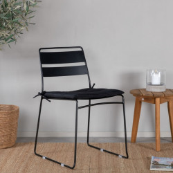 Lots de 2 chaises de jardin modernes en métal NALIMA