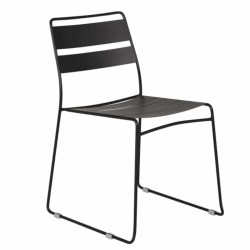 Lots de 2 chaises de jardin modernes en métal NALIMA
