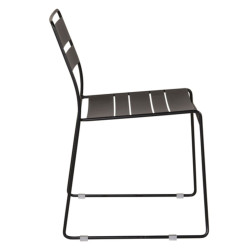 Lots de 2 chaises de jardin modernes en métal NALIMA