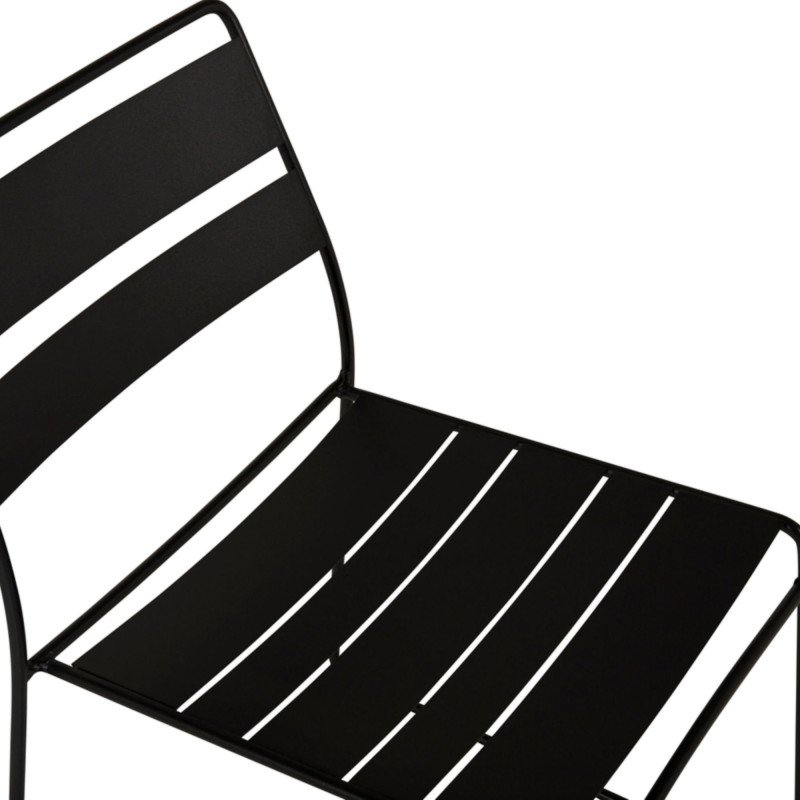 Lots de 2 chaises de jardin modernes en métal NALIMA