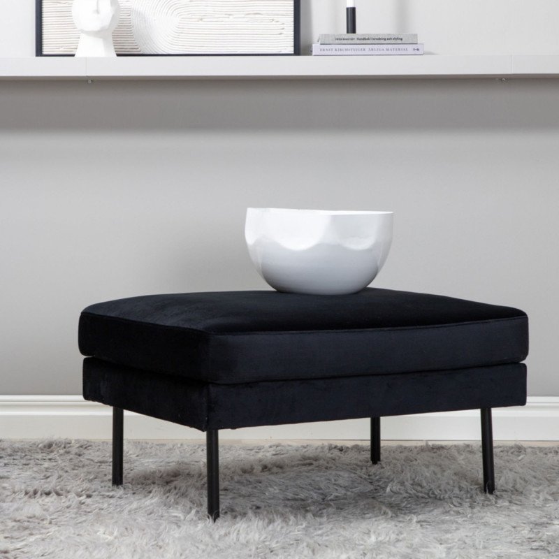 Pouf rectangulaire 85x64cm en tissu MIGUEL