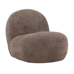 Chaine longue en tissu bouclé marron AMARA