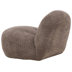 Chaine longue en tissu bouclé marron AMARA