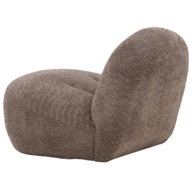 Chaine longue en tissu bouclé marron AMARA