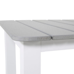 Table basse extérieur 110x60cm effet bois gris NYX