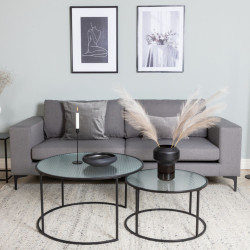 Canapé moderne 3 places en tissu SHABNAM