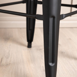 Lot de 4 tabourets minimalistes en métal JIMMA