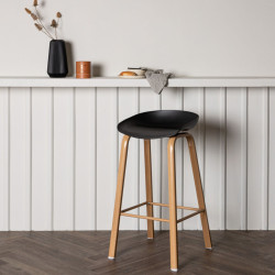 Lot de 2 tabourets de bar en métal DORIANA