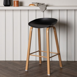 Lot de 2 tabourets de bar en métal DORIANA