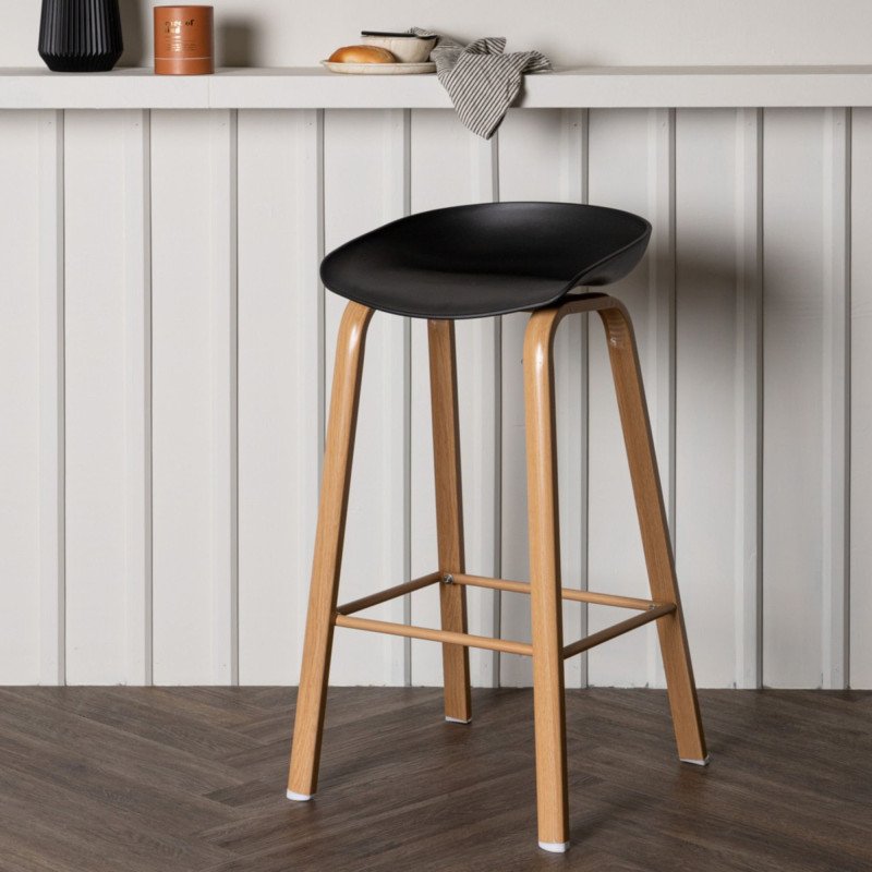Lot de 2 tabourets de bar en métal DORIANA
