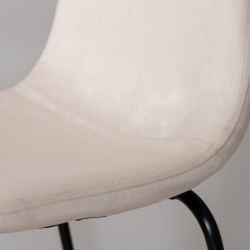 Lot de 2 tabourets moderne en simili beige CONSTAB