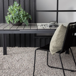 Table de jardin 160x100cm en aluminium gris WESTBA