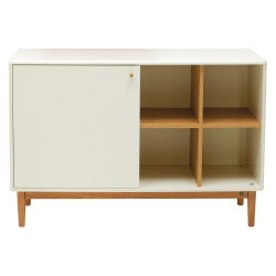Buffet 130cm en bois avec placard et niche MARCEAU
