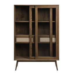 Armoire en verre 2 portes avec de nombreux tiroirs 160x110x40 CHARLEROI