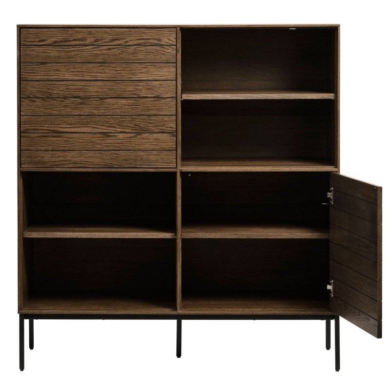 Buffet en bois brun de forme carré 132,2x122,3 SPURS