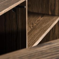 Buffet en bois brun de forme carré 132,2x122,3 SPURS