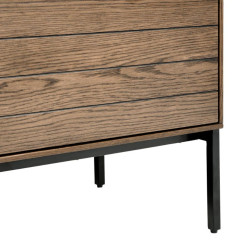 Buffet en bois brun de forme carré 132,2x122,3 SPURS
