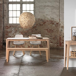 Banc scandinave en bois clair VEGAS