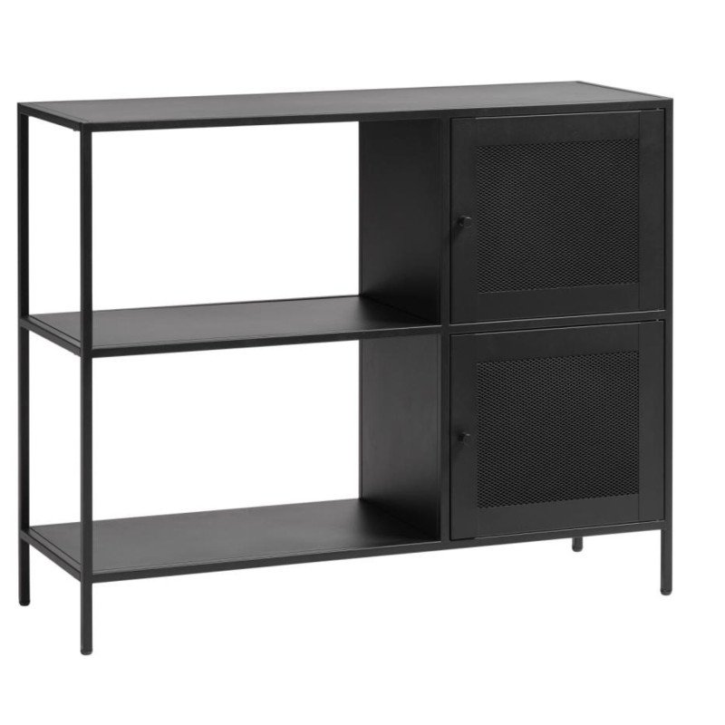Buffet avec 2 portes 81x100cm de couleur noir FULGINI