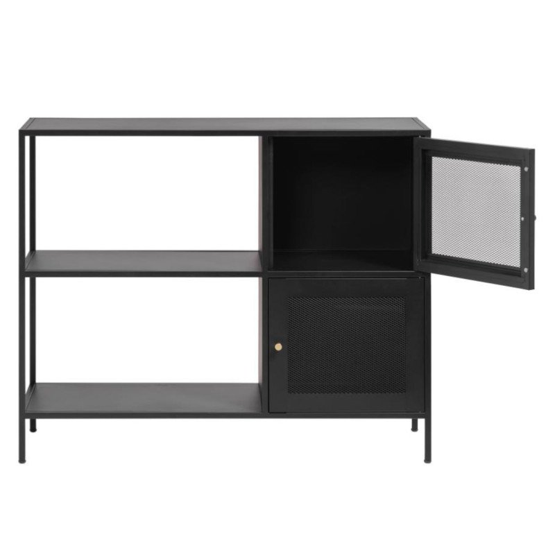Buffet avec 2 portes 81x100cm de couleur noir FULGINI