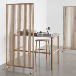 Paravent scandinave en bois clair  IBERTO