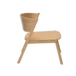 Fauteuil scandinave en bois avec coussin INDIANA