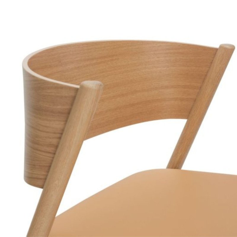 Fauteuil scandinave en bois avec coussin INDIANA