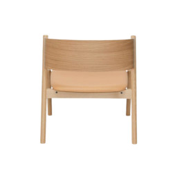 Fauteuil scandinave en bois avec coussin INDIANA