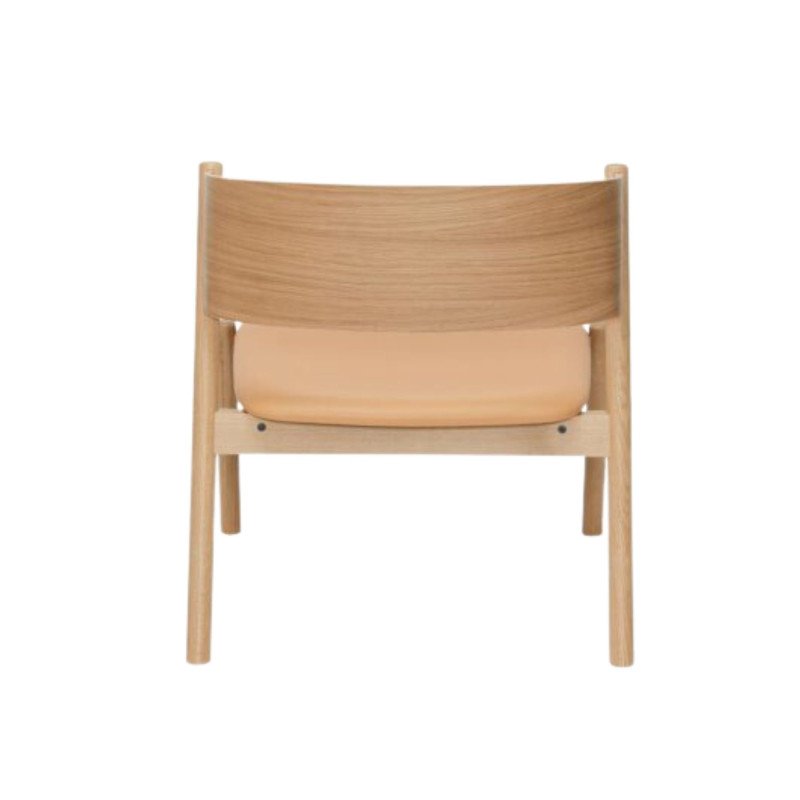 Fauteuil scandinave en bois avec coussin INDIANA
