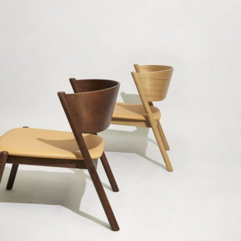 Fauteuil scandinave en bois avec coussin INDIANA